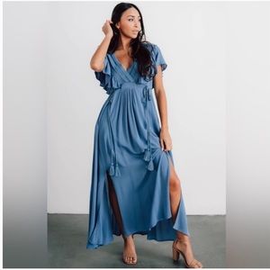 Baltic Born Jennifer Deep V Maxi Dress, Size XS